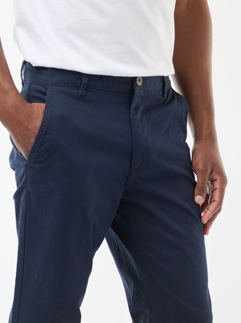 Pantalón chino slim L30 azul - Kiabi