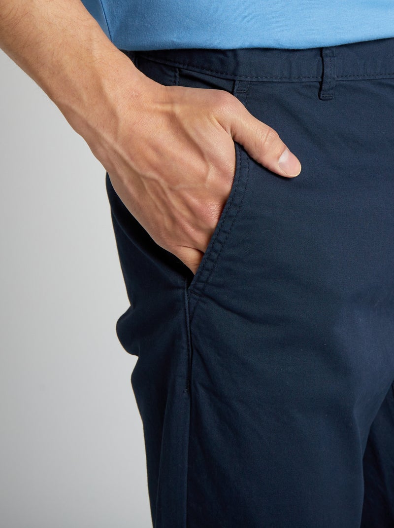 Pantalón chino slim L30 azul - Kiabi