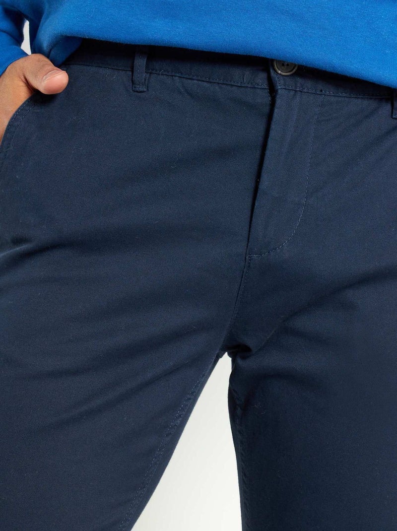 Pantalón chino slim L30 azul - Kiabi