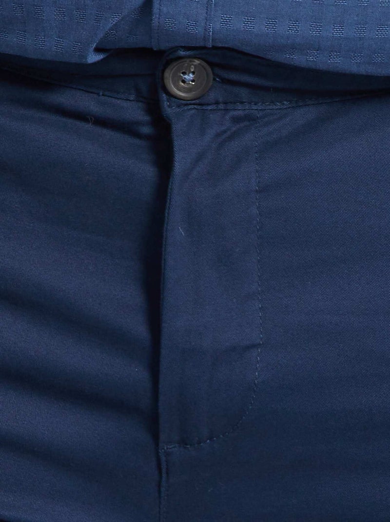 Pantalón chino slim L30 azul - Kiabi