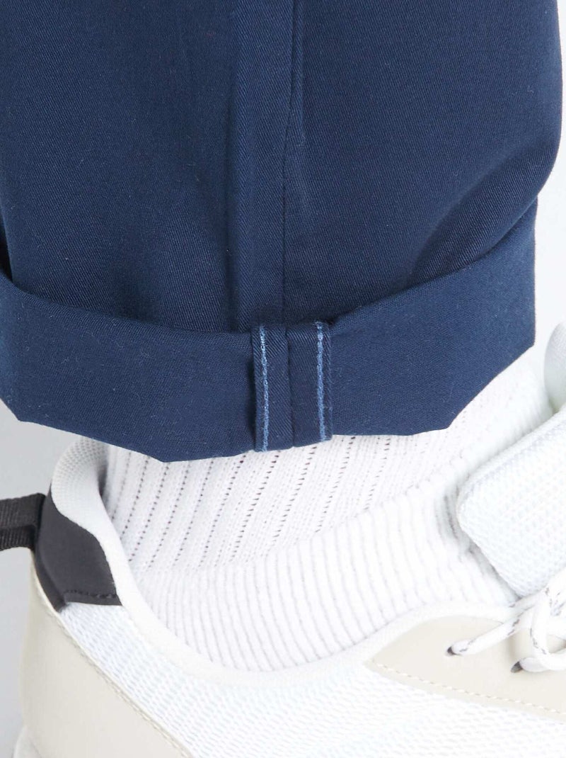 Pantalón chino slim L30 azul - Kiabi