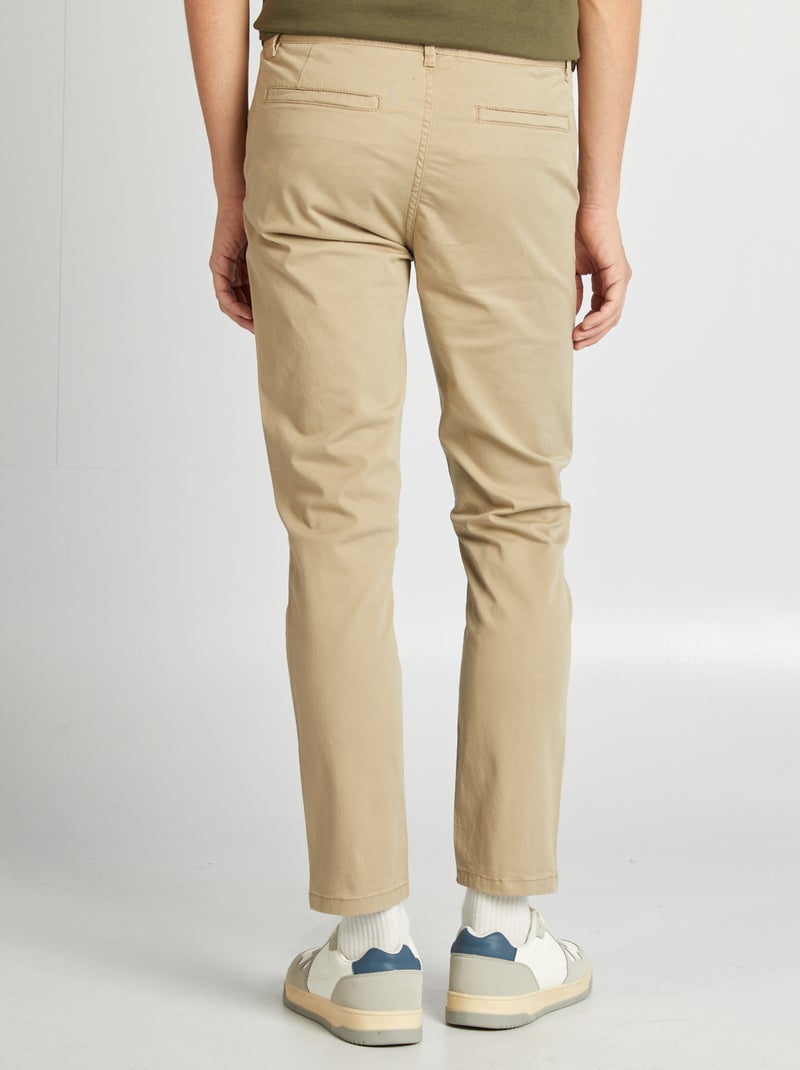 Pantalón chino slim L30 BEIGE - Kiabi