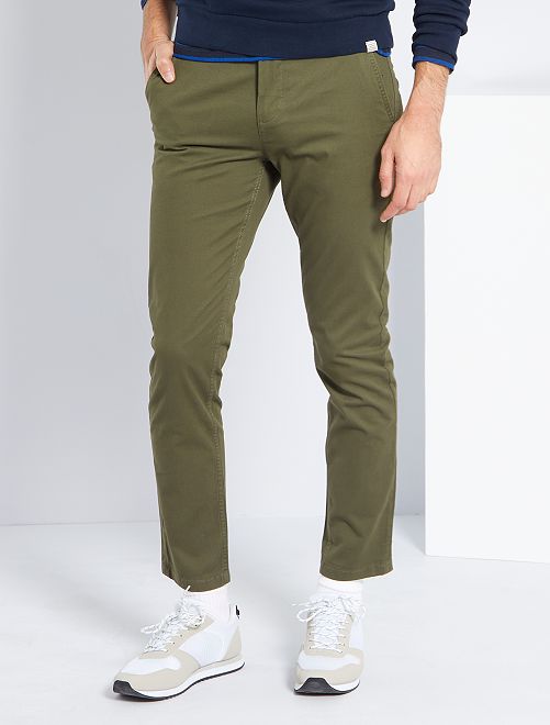 Pantalón chino slim L30 - KAKI - Kiabi - 15.00€