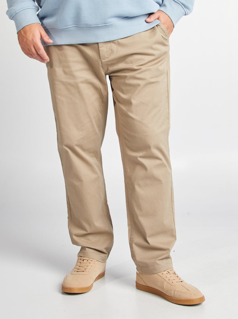 Pantalón chino slim L30 MARRON - Kiabi