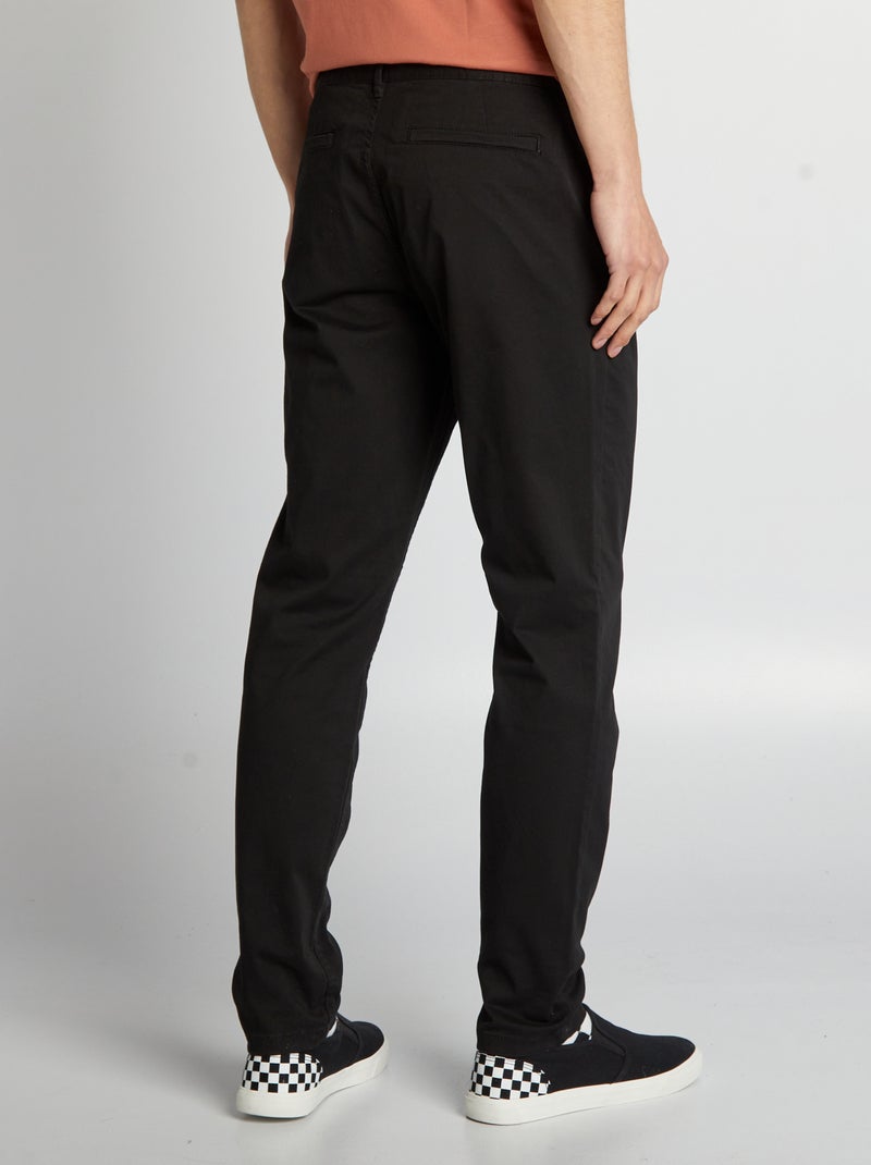 Pantalón chino slim L30 NEGRO - Kiabi
