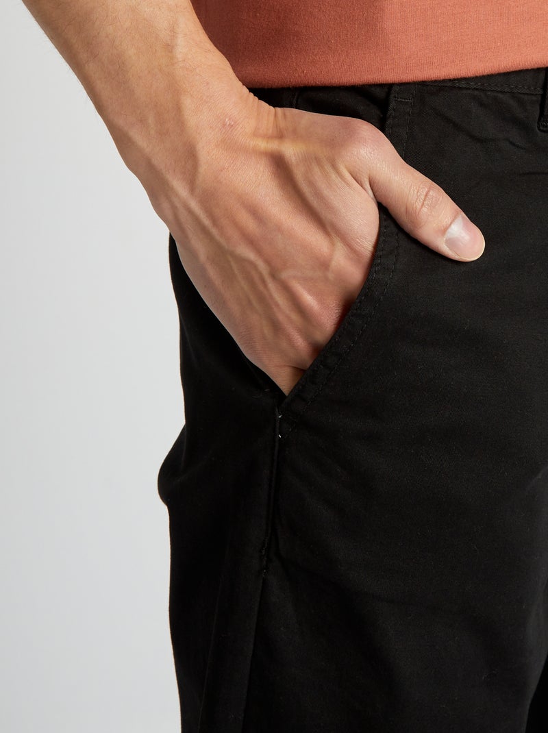 Pantalón chino slim L30 NEGRO - Kiabi