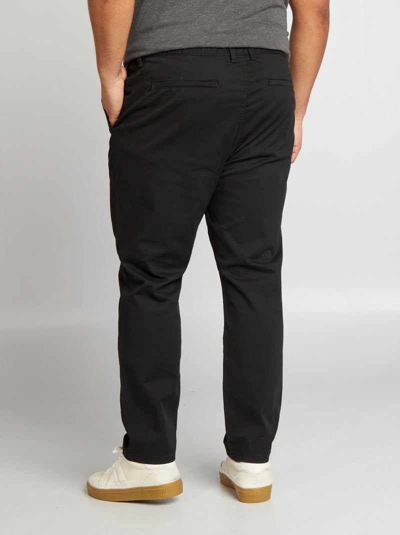 Pantalón chino slim L30 Negro - Kiabi