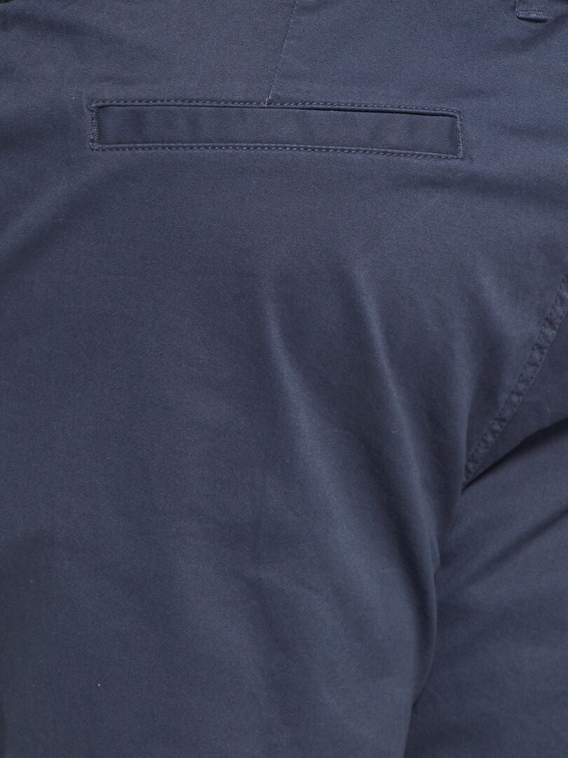 Pantalón chino slim L32 AZUL - Kiabi