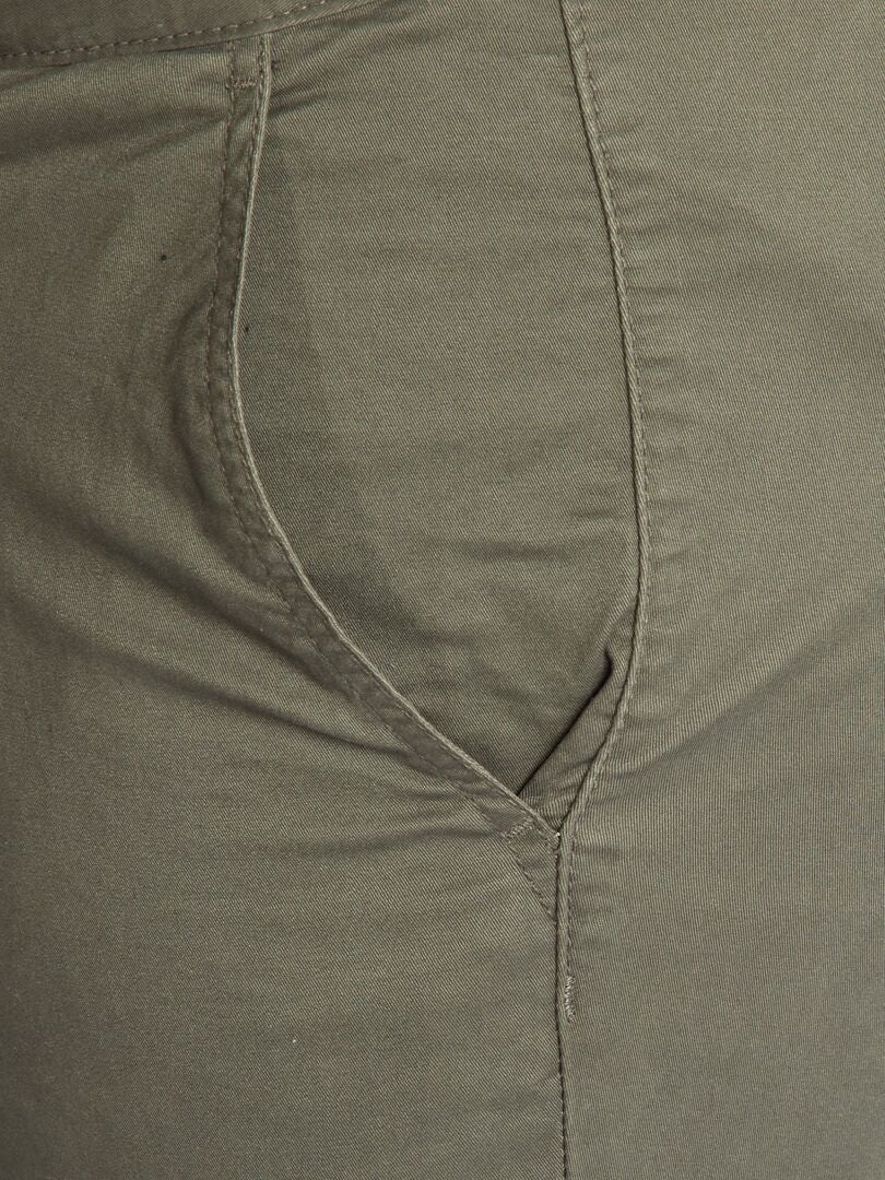 Pantalón chino slim L32 KAKI - Kiabi