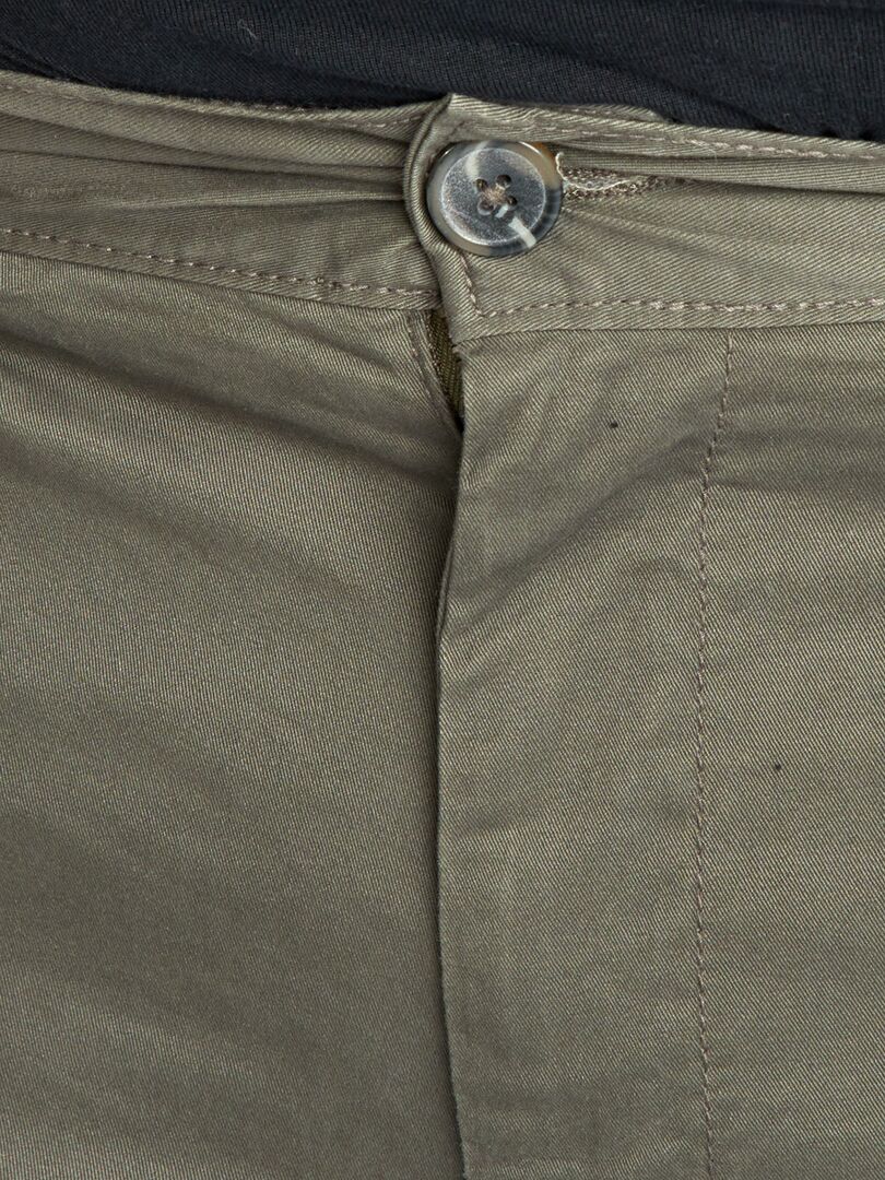 Pantalón chino slim L32 KAKI - Kiabi