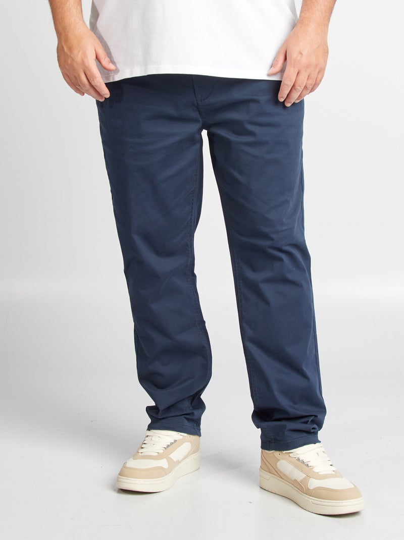 Pantalón chino slim L34 azul - Kiabi