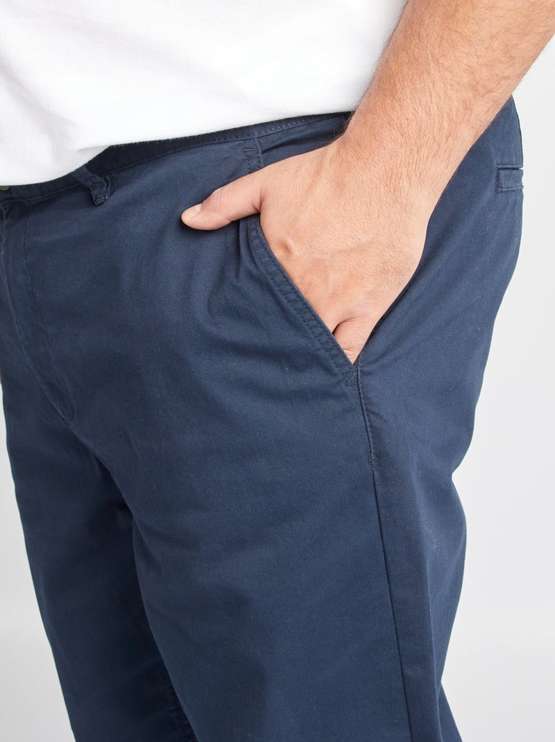 Pantalón chino slim L34 azul - Kiabi