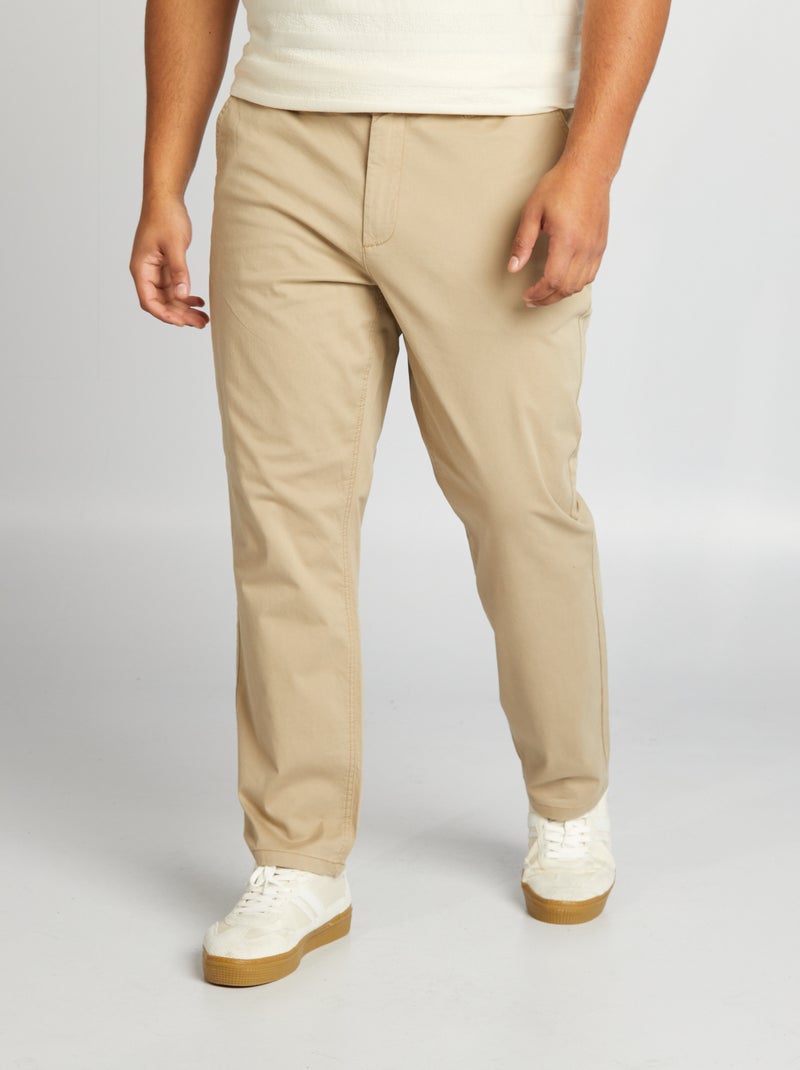Pantalón chino slim L34 BEIGE - Kiabi