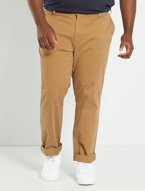 Pantalon chino slim - sable - Kiabi - 15.00€