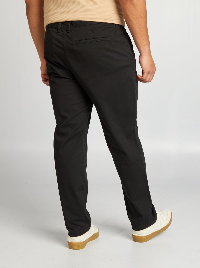 Pantalón chino slim L34 Negro - Kiabi