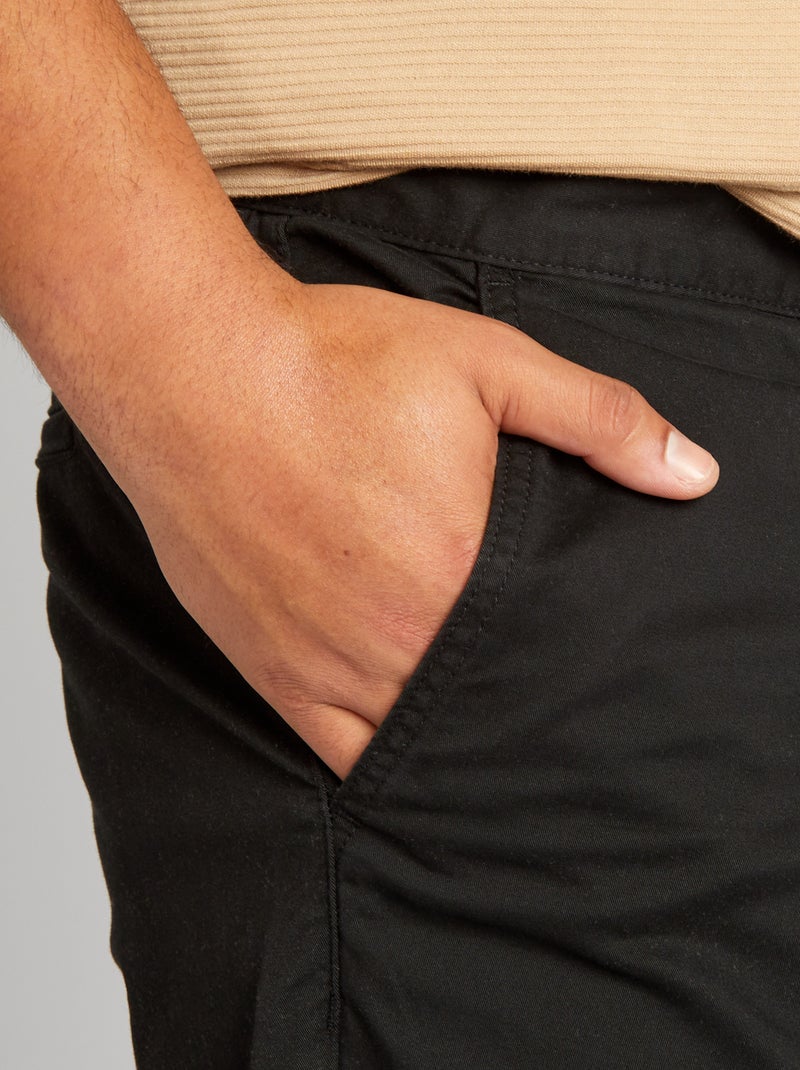 Pantalón chino slim L34 Negro - Kiabi