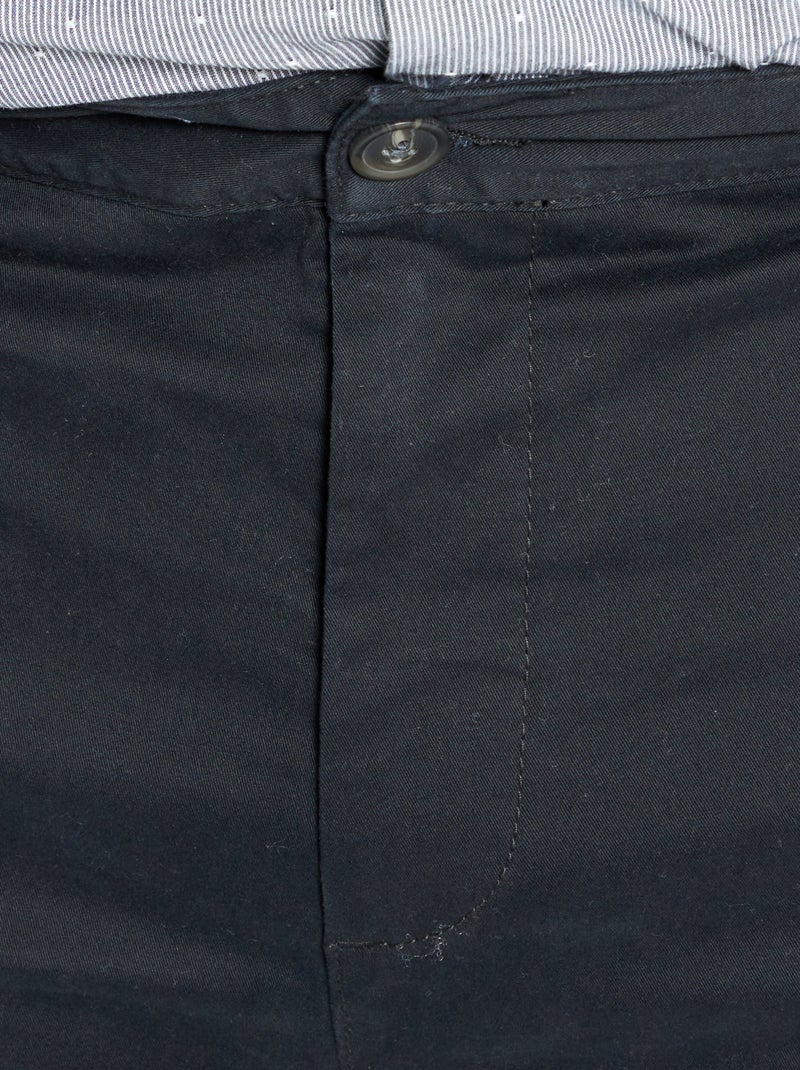 Pantalón chino slim L34 Negro - Kiabi