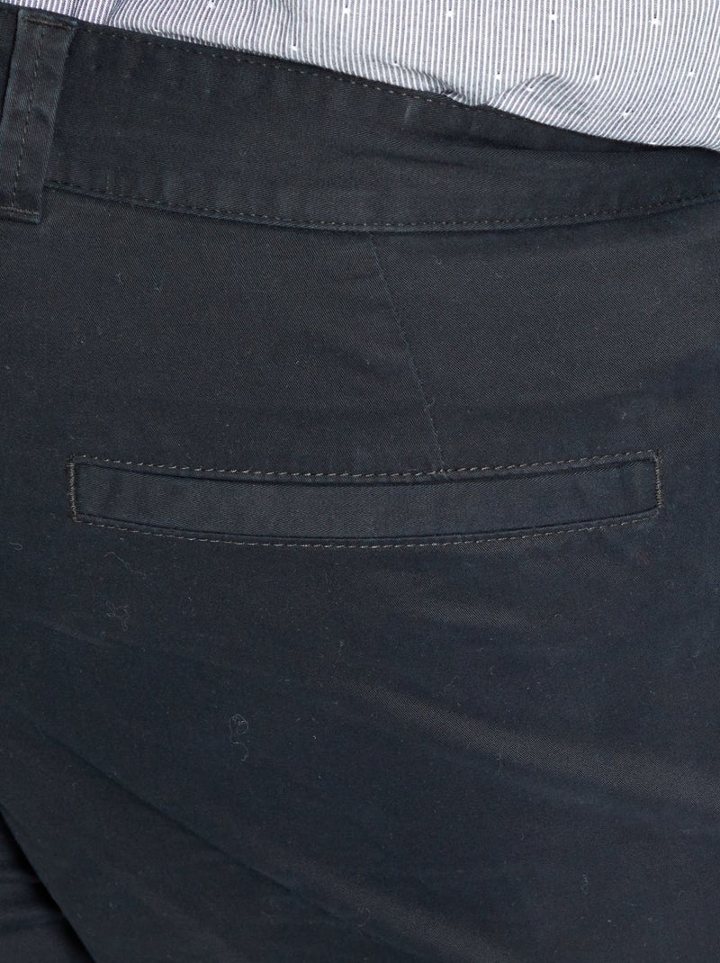 Pantalón chino slim L34 Negro - Kiabi