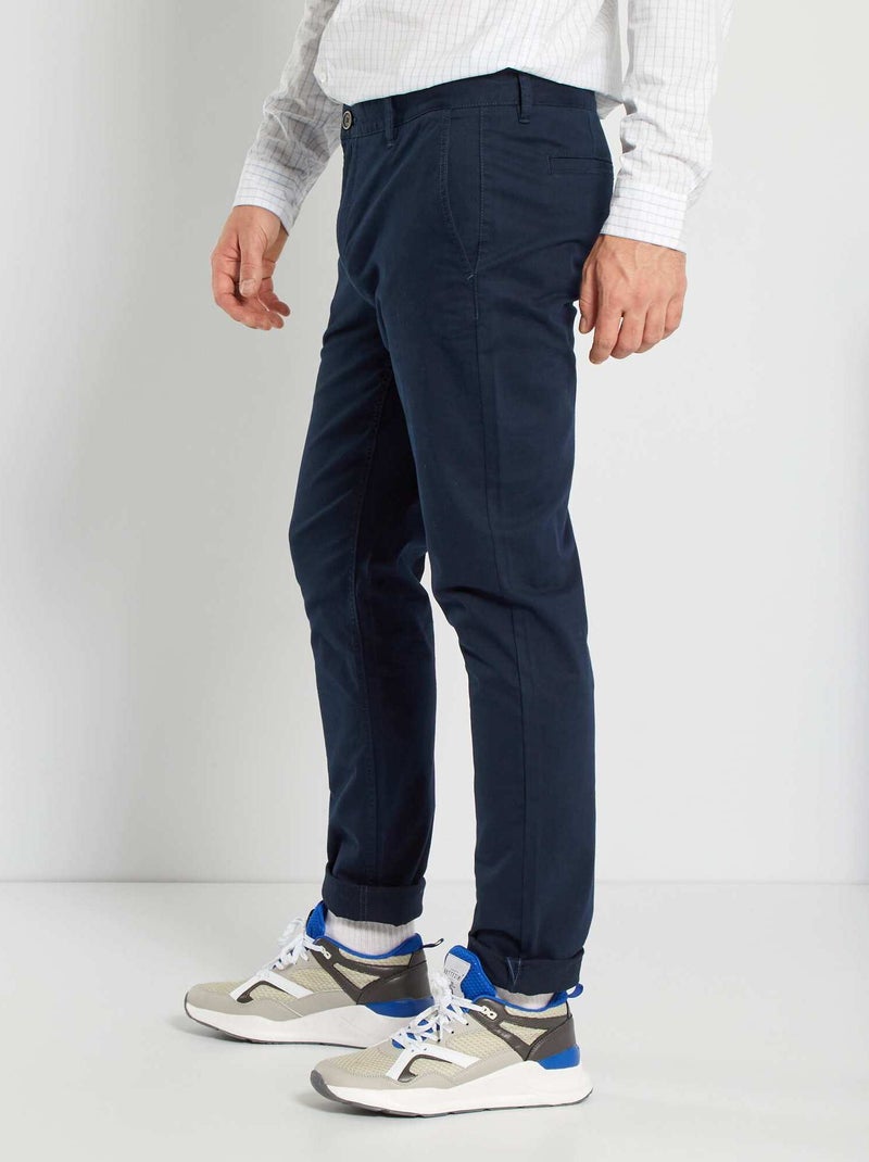 Pantalón chino slim L38 +1,95 m azul - Kiabi
