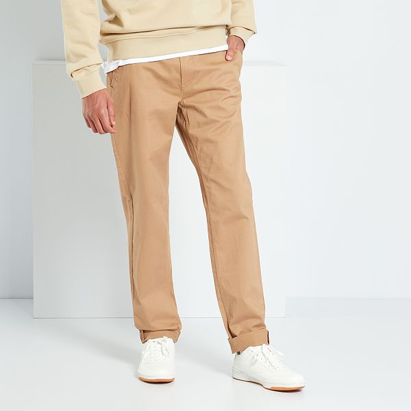 Pantalón chino slim L38 +1,95 m Hombre de más de 1'90m - BEIGE - Kiabi -  20,00€