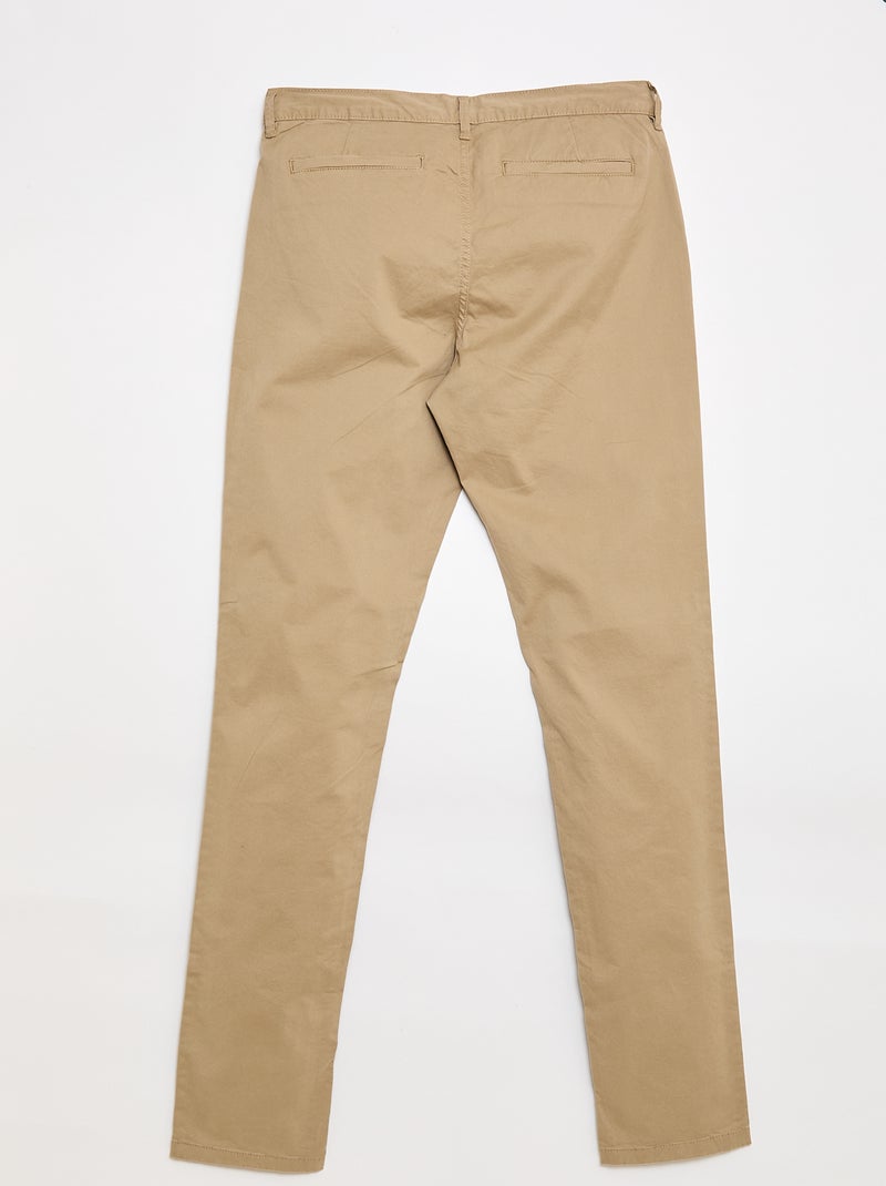 Pantalón chino slim L38 +1,95 m Beige - Kiabi