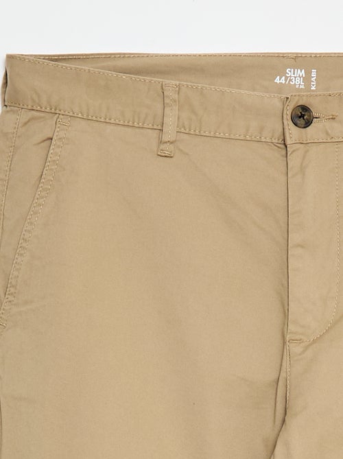 Pantalón chino slim L38 +1,95 m - Kiabi