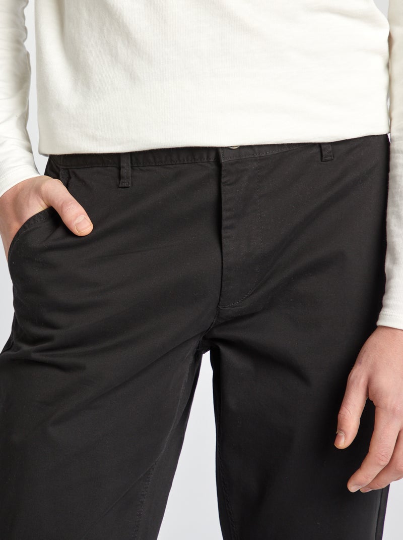 Pantalón chino slim L38 +1,95 m Negro - Kiabi