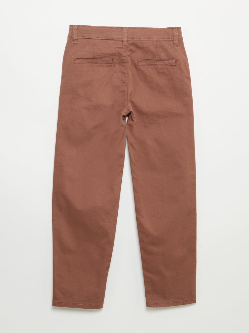 Pantalón chino slim Marron - Kiabi