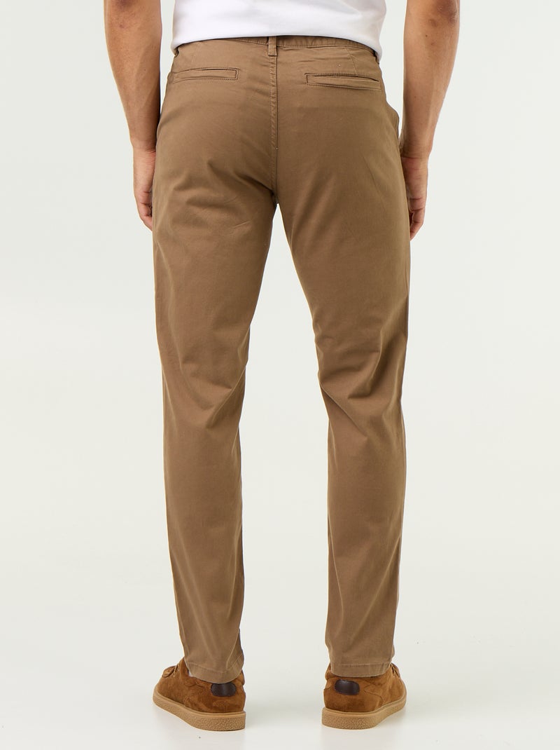 Pantalón chino slim Marron - Kiabi