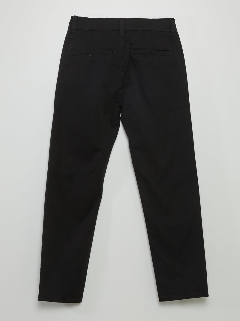 Pantalón chino slim negro - Kiabi