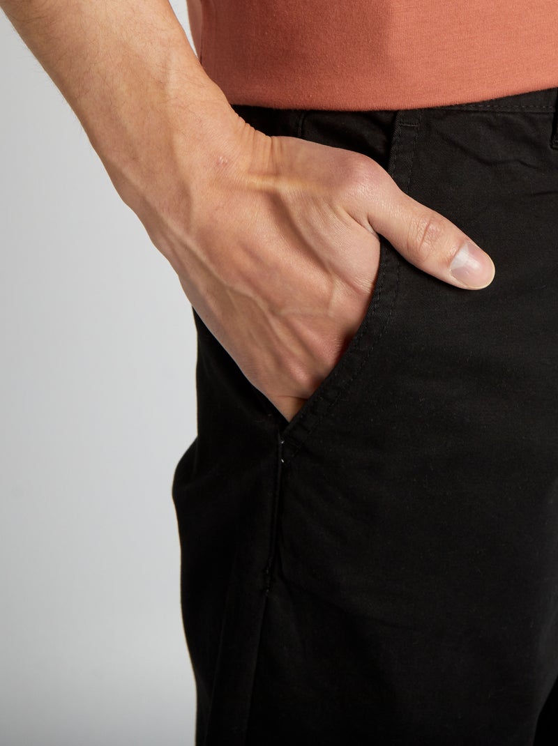 Pantalón chino slim negro - Kiabi