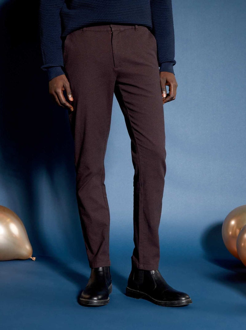 Pantalón chino slim PURPURA - Kiabi