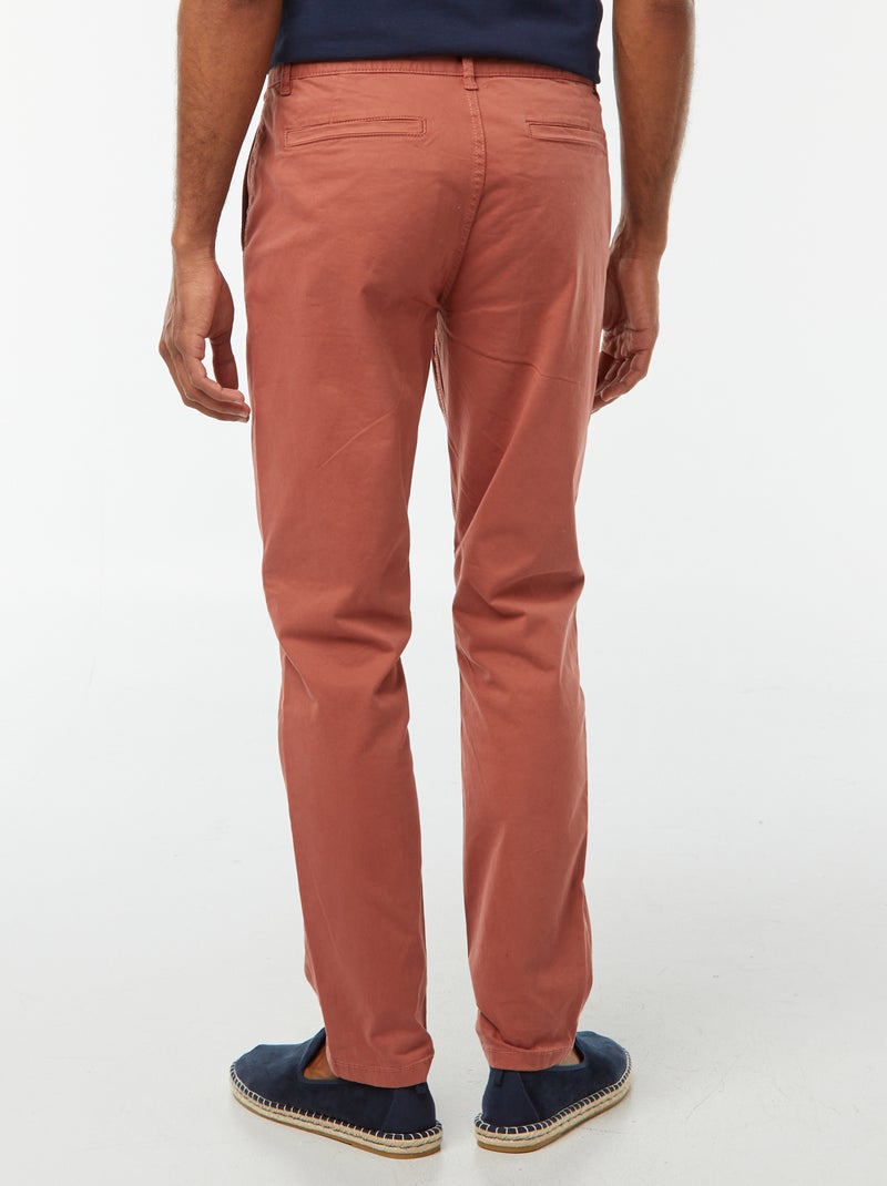Pantalón chino slim Rosa - Kiabi