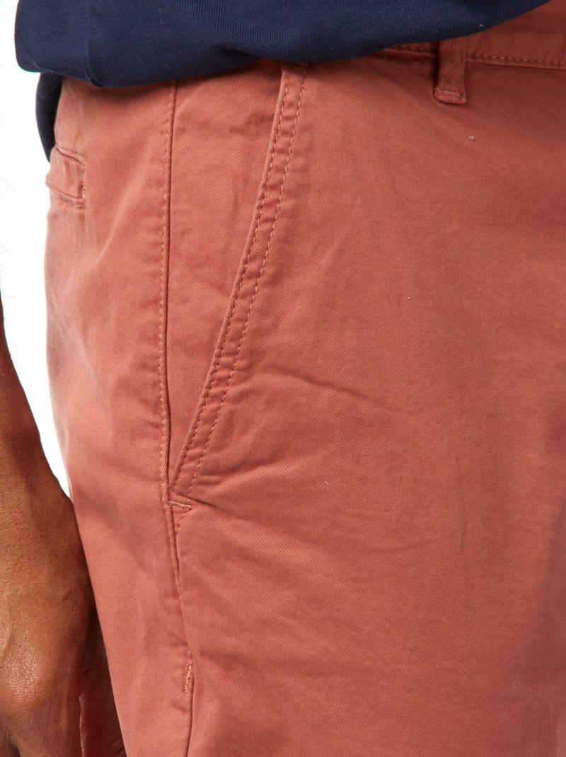 Pantalón chino slim Rosa - Kiabi