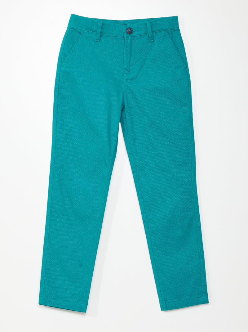 Pantalón chino slim VERDE - Kiabi