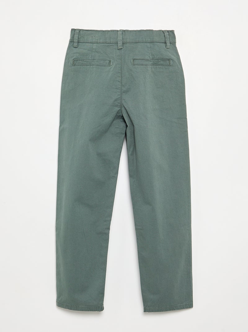 Pantalón chino slim Verde - Kiabi