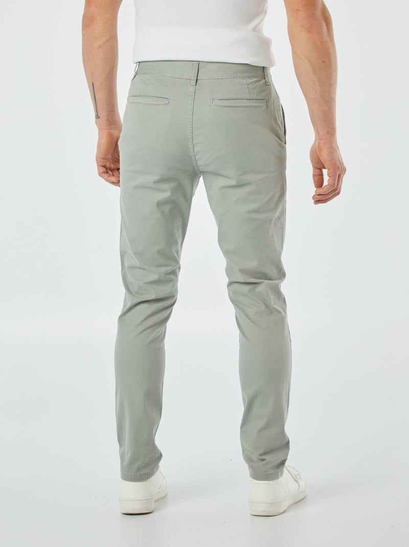 Pantalón chino slim VERDE - Kiabi