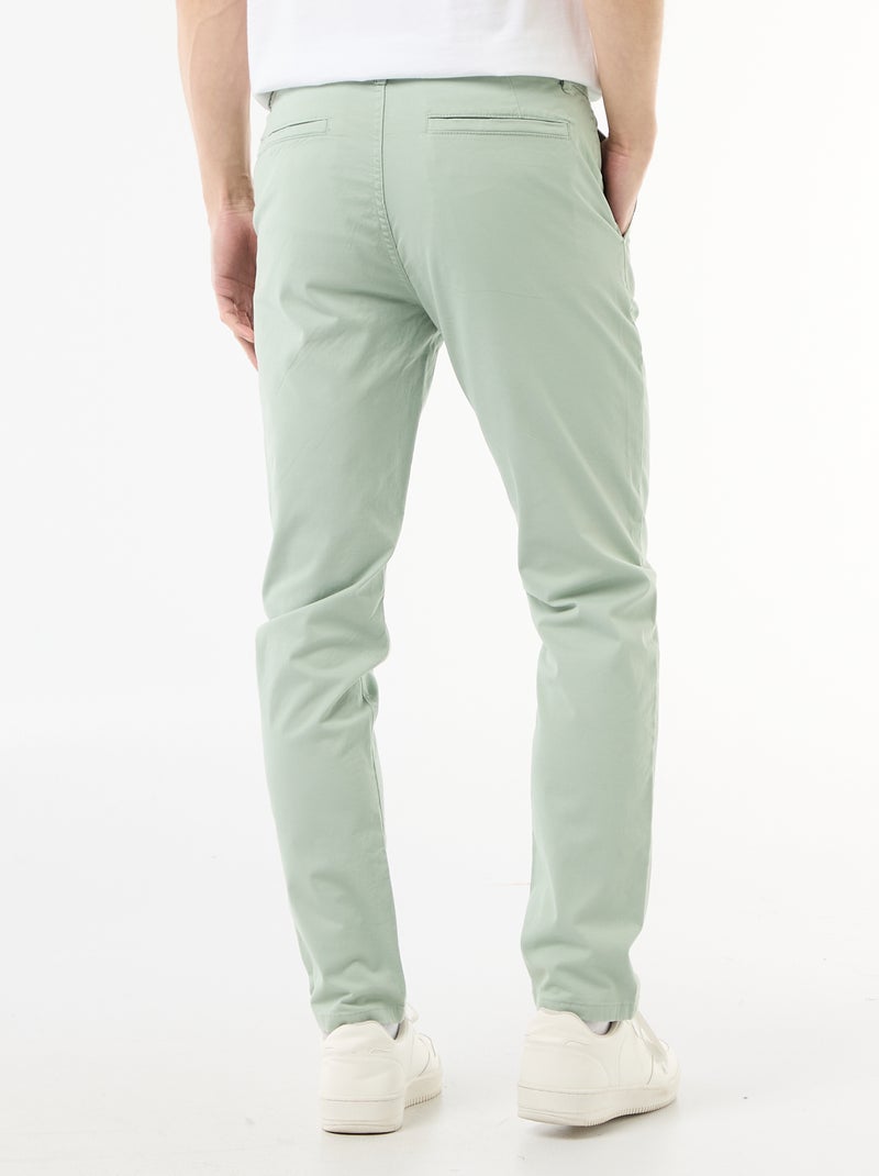 Pantalón chino slim Verde - Kiabi