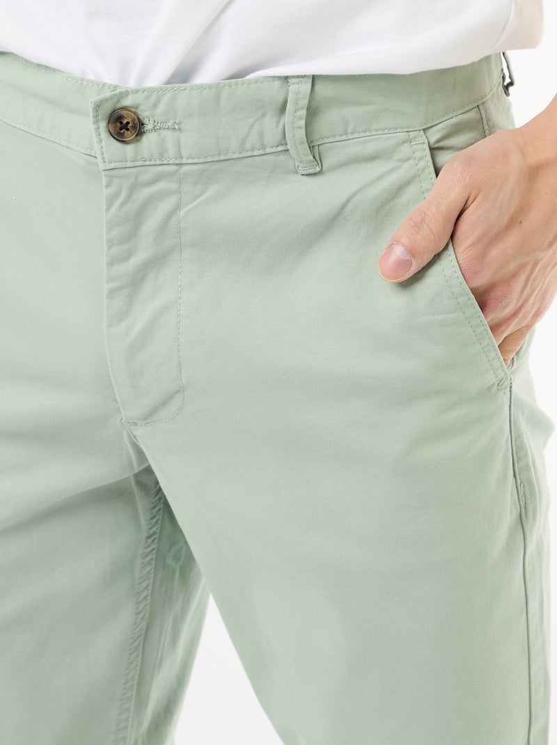 Pantalón chino slim Verde - Kiabi