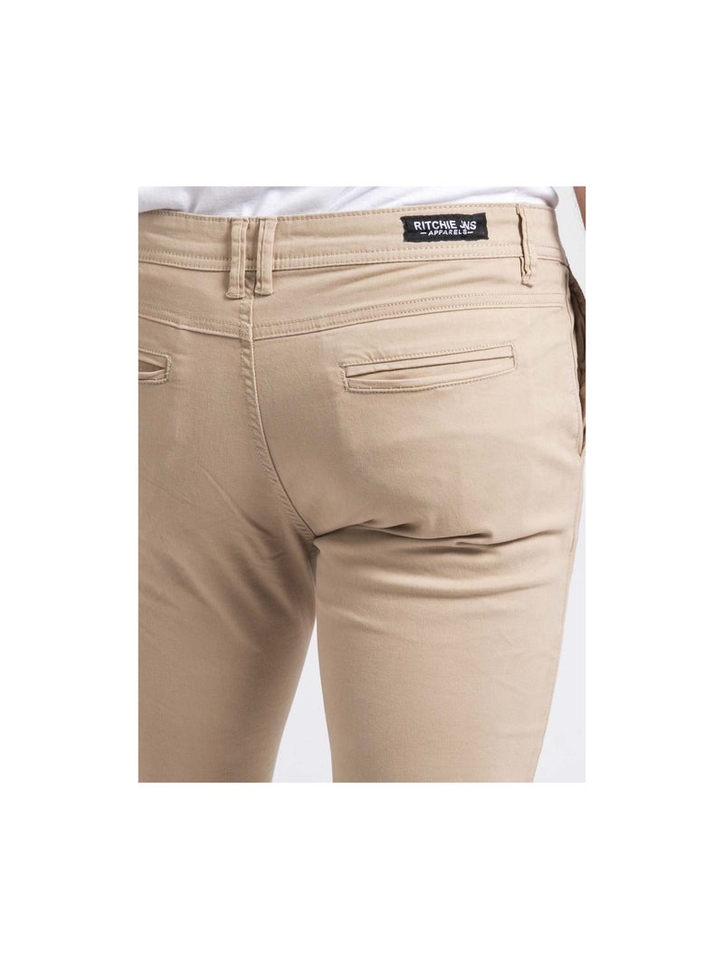 Pantalón chino VALDEK Marrón - Kiabi