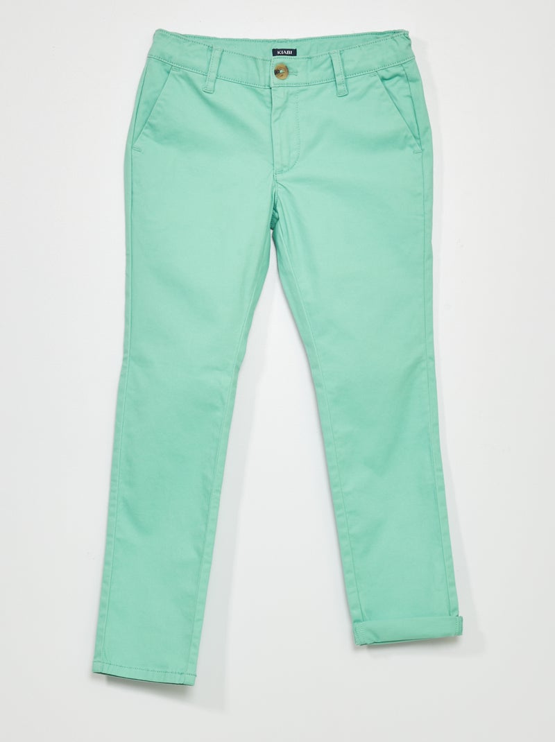 Pantalón chino VERDE - Kiabi