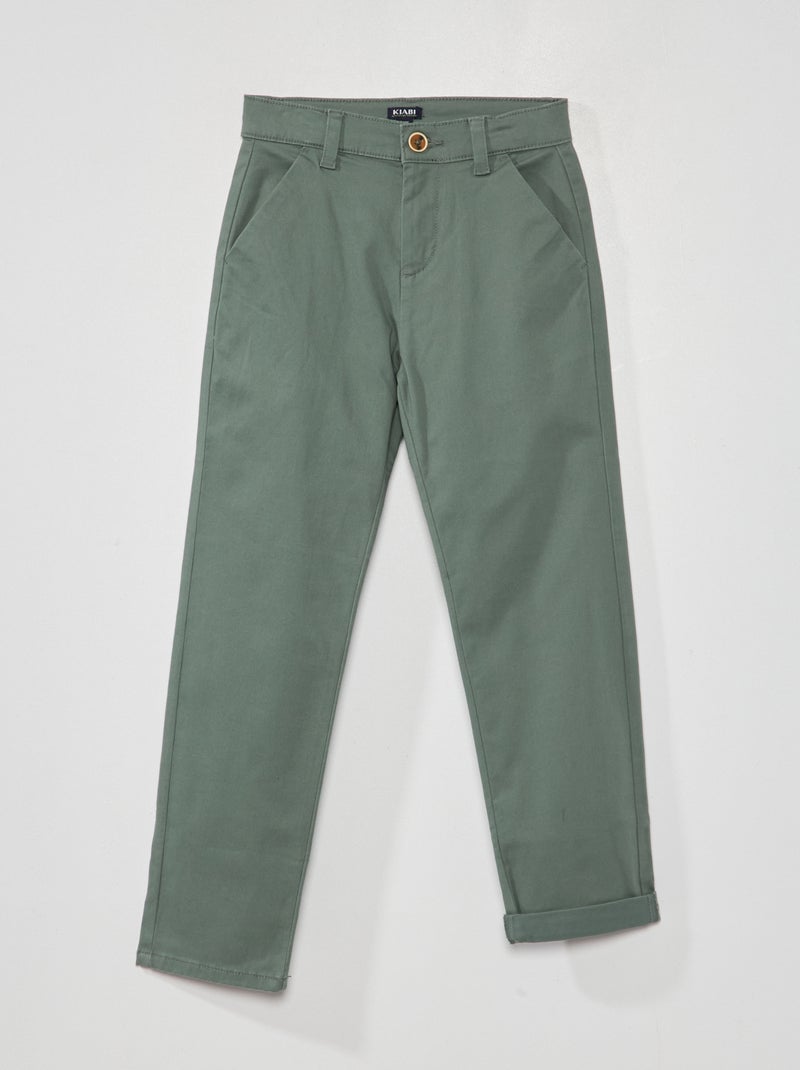 Pantalón chino VERDE - Kiabi