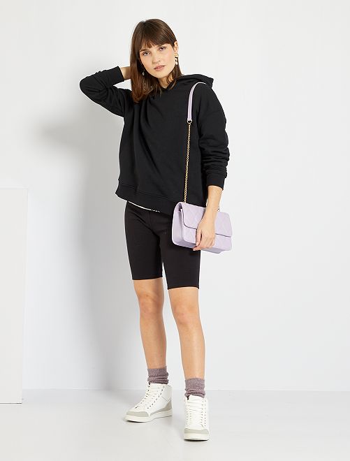 Pantalón ciclista de punto de canalé - negro - Kiabi - 8.00€