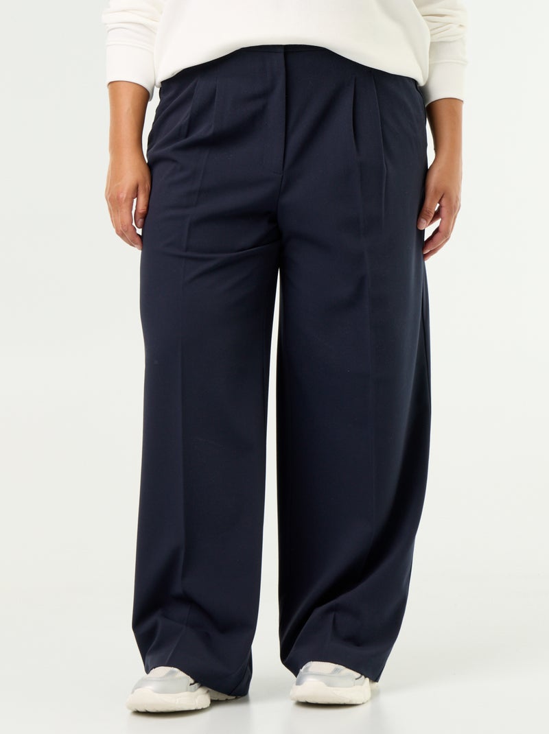 Pantalón cigarette ancho Azul - Kiabi