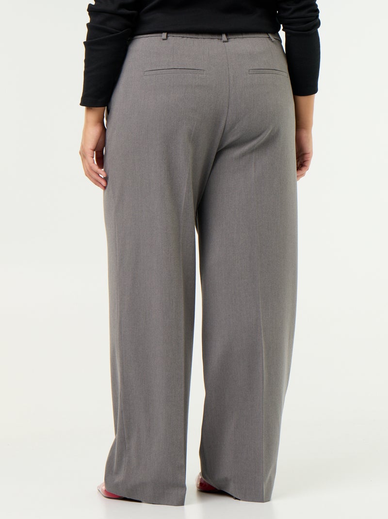 Pantalón cigarette ancho Gris - Kiabi