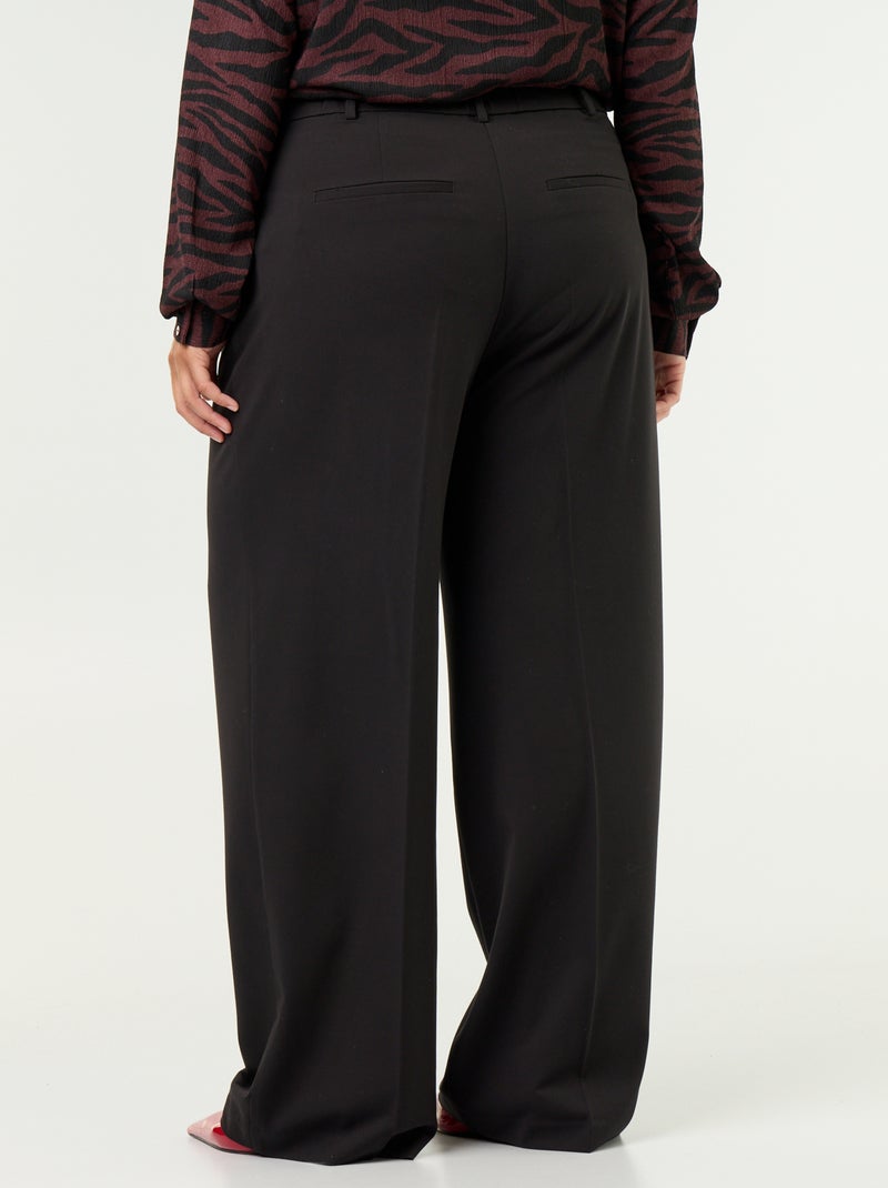 Pantalón cigarette ancho Negro - Kiabi