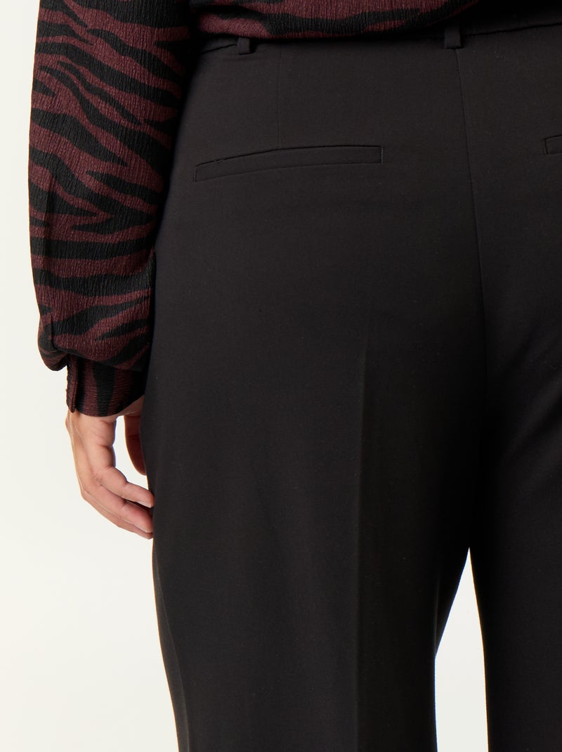 Pantalón cigarette ancho Negro - Kiabi