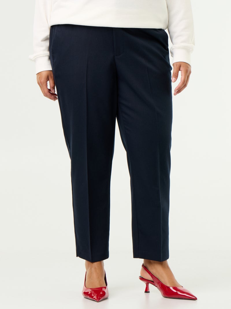 Pantalón cigarette liso Azul - Kiabi