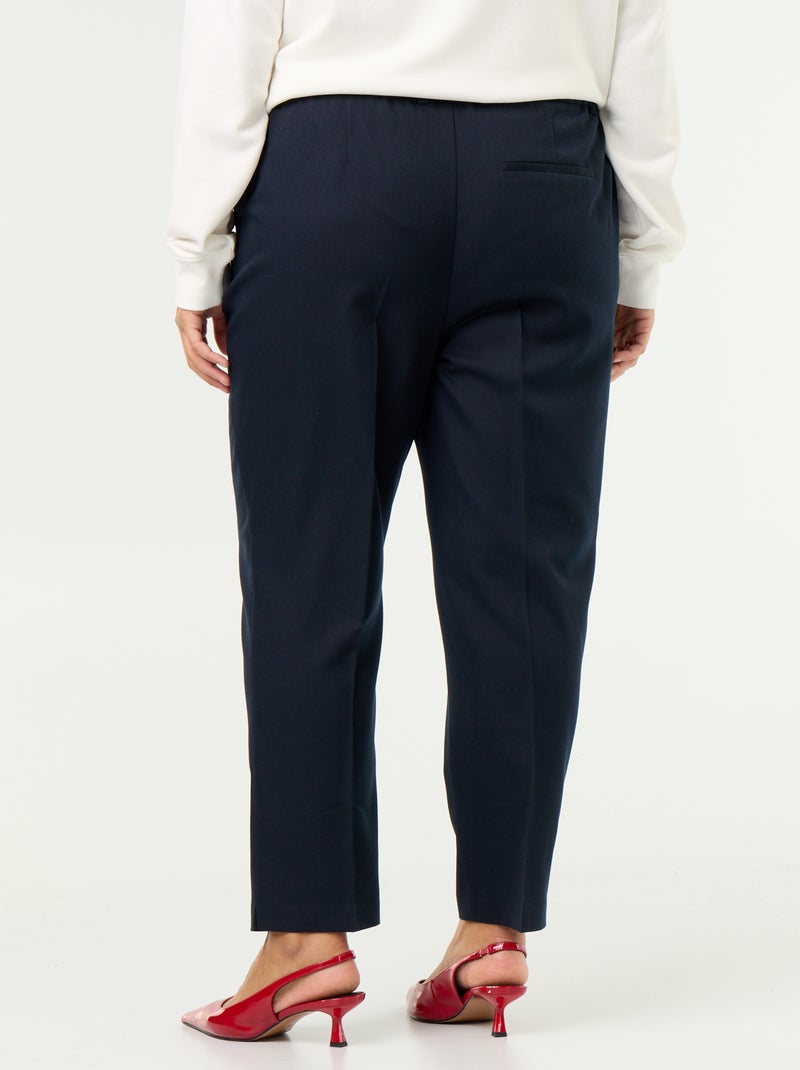 Pantalón cigarette liso Azul - Kiabi