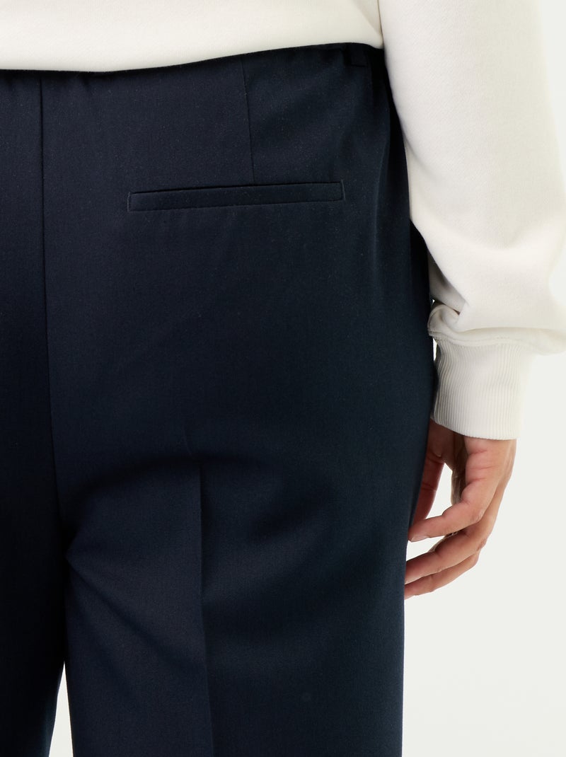 Pantalón cigarette liso Azul - Kiabi